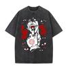 Hot Sale Anime Hellsing Abraham Van Helsing Vampire Alucard Print Tshirt Men Women Vintage Washed Cotton Summer Tee Oversize Top