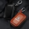 For Peugeot Car Styling Metal Leather Keychain Auto Emblem Keyrings Accessorie For Peugeot 206 207 307 3008 2008 308 407 408 508