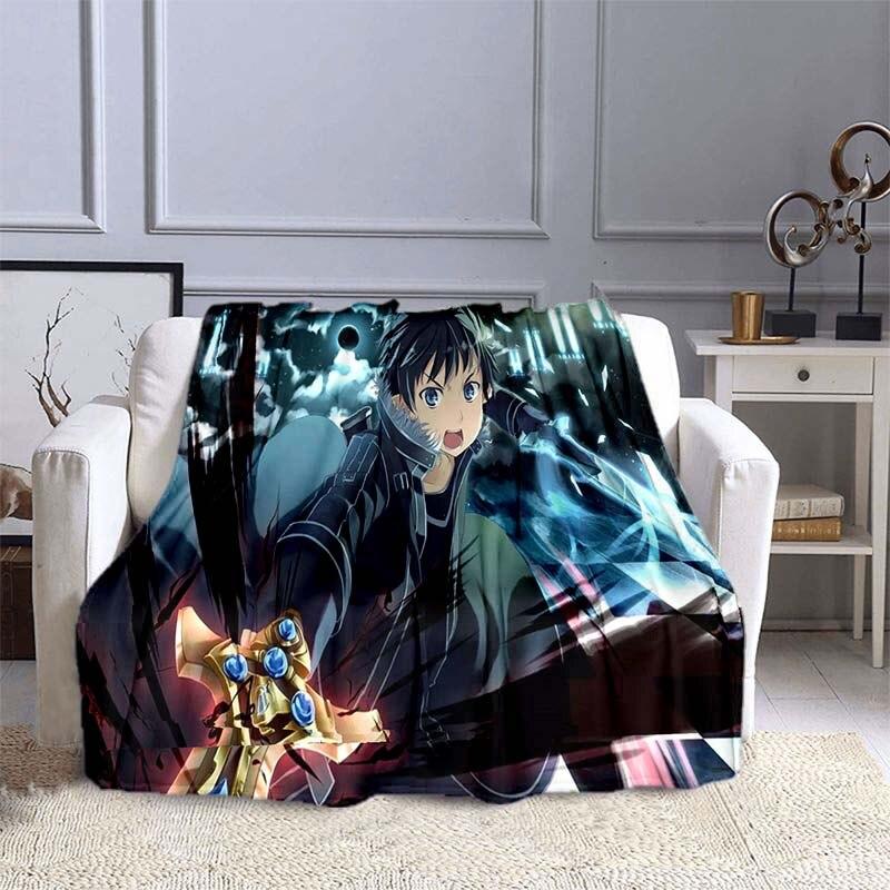 Аниме SAO Sword Art Online аниме современное одеяло Gedruckt Bettdecke Geschenk фланелевые мягкие плюшевые одеяла для дивана-кровати
