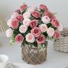 1/3pcs Silk Rose Artificial Flower Wedding bridal bouquet Home Room TableValentine's Day Outdoor Garden Diy Gifts box Yard Decor