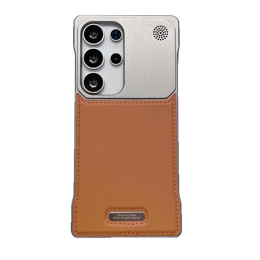 Подходит для Samsung S25 Ultra Магнитный чехол для телефона S24plus Безрамочный Ароматерапевтический Кожаный S25 Защитный чехол для бизнеса