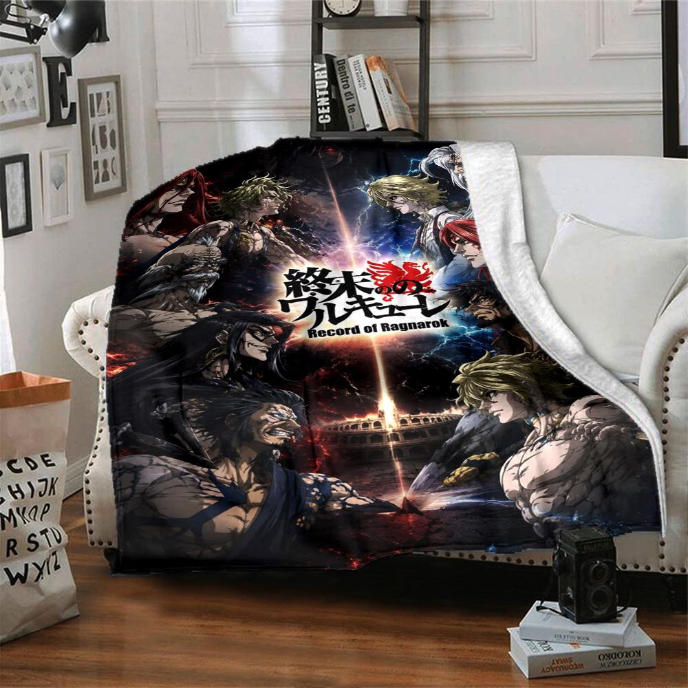 Recorde of Ragnarok Print Flannel Blanket High Quality Warm Comfortable Cover for All Seasons Perfect for Gifts Home Decor