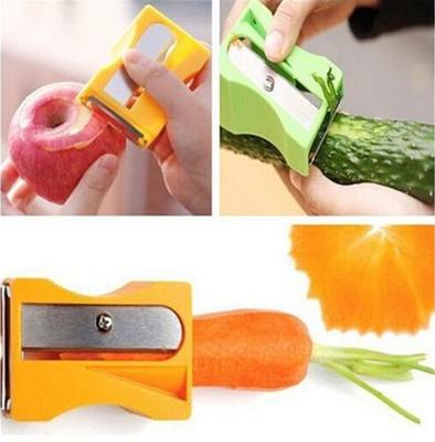 Домашние кухонные гаджеты Точилка для моркови и огурцов Овощечистка для овощей Фрукты Слайсер для завитков (цвет: Йель