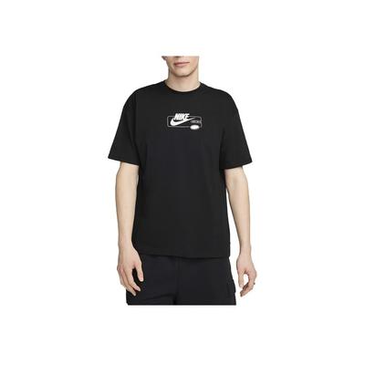 Max90 Sportswear Letter Logo Casual Pullover Loose Short Sleeve T Shirt Men T Shirts Black FV4047-010