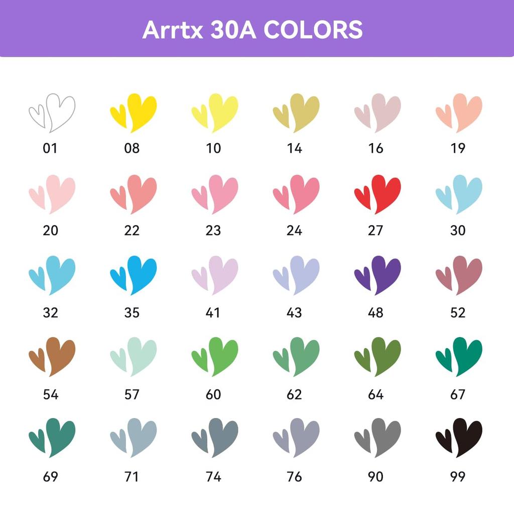 Arrtx Акриловая Краска Ручка 30 Кисть Наконечник Акриловый Маркер Ручка для Камня Ткань и DIY Проекты Цвета, Живопись, Дерево, Стекло, Холст, Металл, Пластик, (К)