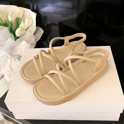 Женские сандалии, новая летняя обувь, мягкая подошва, не устают ноги, универсальные женские повседневные модные пляжные сандалии на плоской подошве