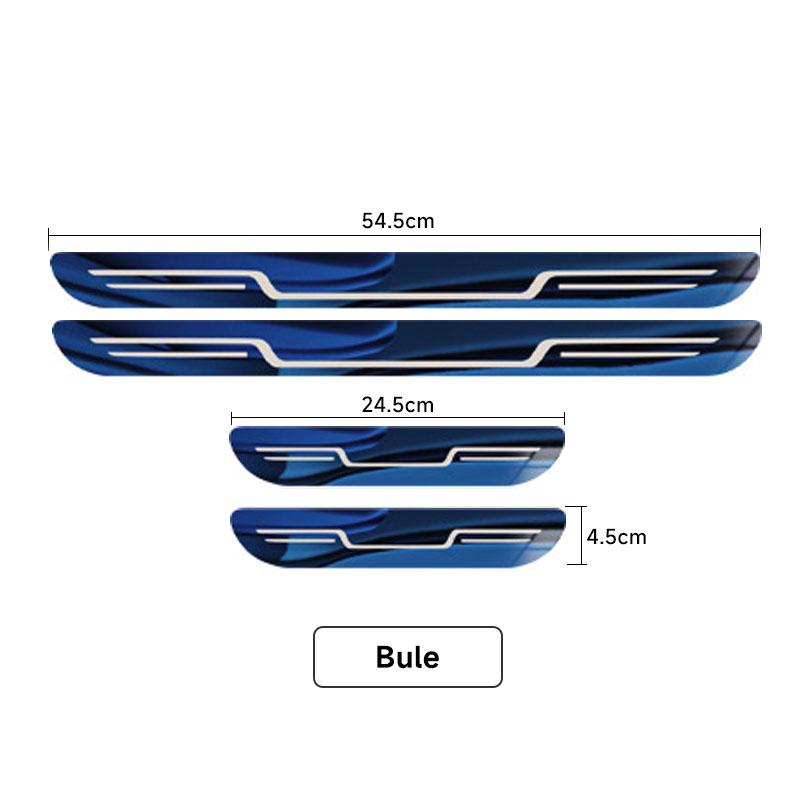 Нержавеющая Сталь Защитная Накладка на Порог Двери Автомобиля Молдинги Бампера Хромированная Отделка Авто Аксессуары Стайлинг Черный