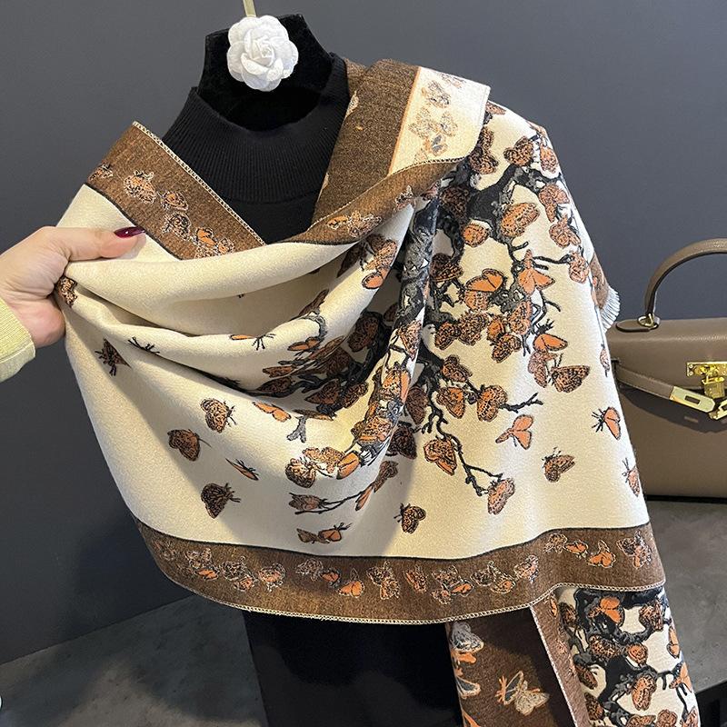 Premium High-quality Air-conditioned Room Shawl Outside Women's Summer Office Nap Imitation Cashmere Fringed Warm Scarf