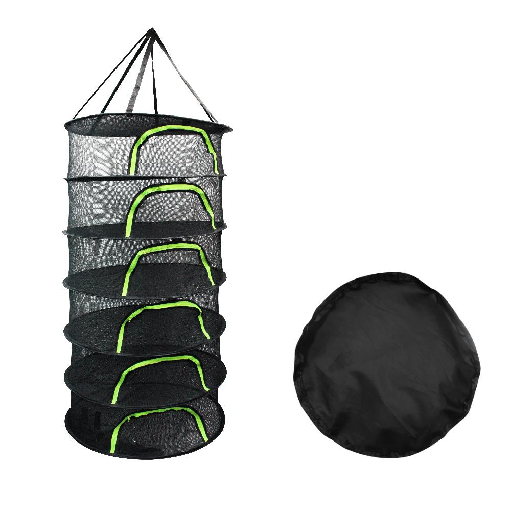 6 слоев складной сухой стойки сетка для сушки трав сушилка-мешок сетка для трав подвесная корзина для цветов бутоны растения органайзер закрытая молния растение
