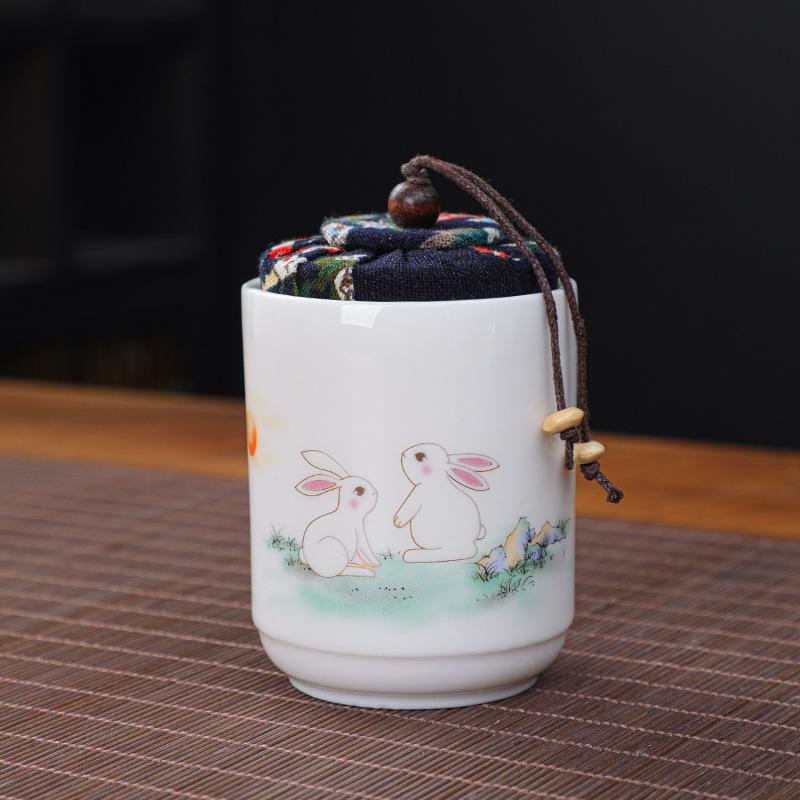 Год Кролика Набор для чая Кунг-фу для путешествий на открытом воздухе Креативный керамический набор Куайкэ Полный набор Подарки для корпоративных мероприятий