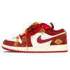 Jordan Air Jordan 1 Нескользящие Устойчивые к истиранию Низкие Винтажные Баскетбольные Кроссовки Женские Красные Белые FJ3465-160(Команда1302-)