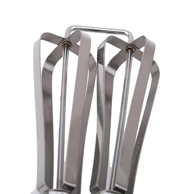 Ручной венчик для взбивания яиц из нержавеющей стали, миксер для взбивания яиц, пластиковый миксер двойного назначения, кухонный инструмент для приготовления пищи