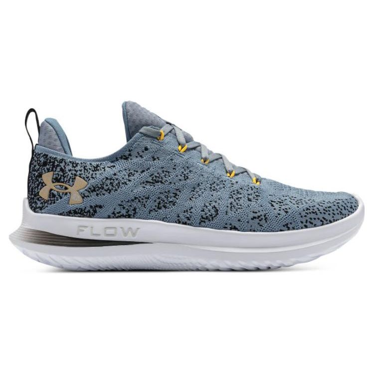 Under Armour Мужские кроссовки Flow Velociti 3 Blue Granite Tahoe Gold черные 3026117-302