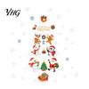 Holiday Decoration for Glass Doors Reusable Christmas Window Clings, Double Sided PVC Static Stickers, Snowman Snowflake Elk Reindeer Stickers