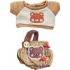 YUYAKESHI Doll Cotton Clothes, Doll Clothes, Plush Toy Sweatshirt, Cute Accessories, Jacket, Plush Toy Overalls, Apparel Parts (2 Brown Bears, 10cm)