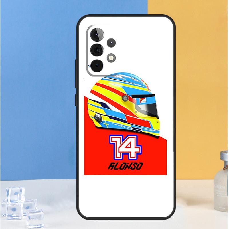 Чехол F1 Racing Фернандо Алонсо 14 для Samsung Galaxy A54 A34 A14 A12 A13 A22 A23 A32 A33 A52 A53 A73 A51 A71 Coque