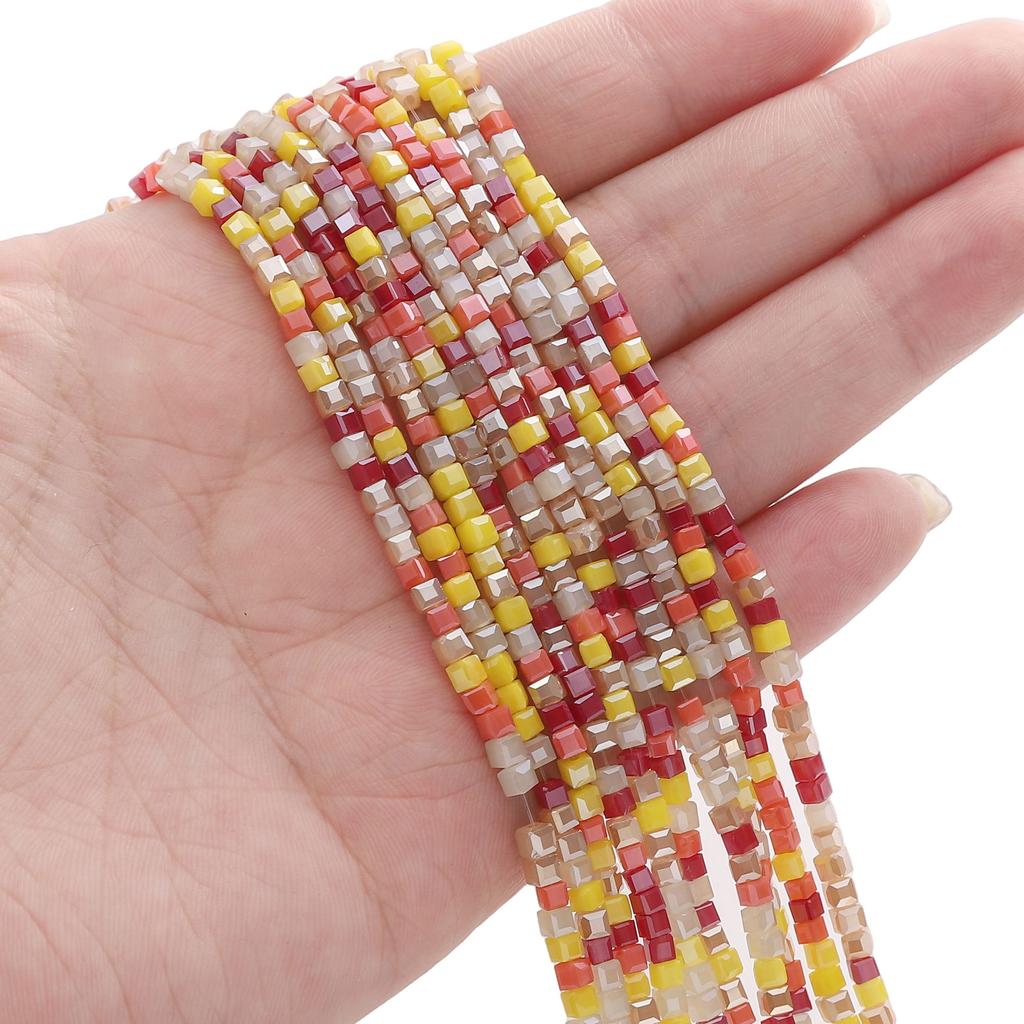 180 шт. стеклянная поверхность квадратный интервал бусины для DIY браслеты ожерелья изготовление ювелирных изделий