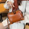 Genuine Leather Boston Small Shoulder Crossbody Bags For Women Trend Designer Pillow Tote Ladies Handbags