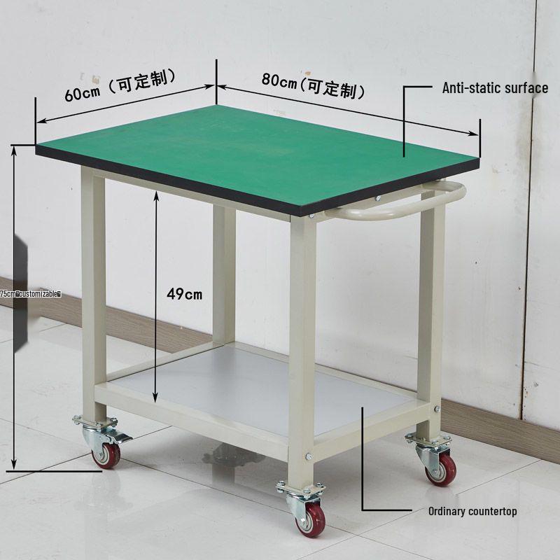 Mobile Anti-Static Workbench with Wheels | Workshop Trolley | Operating & Inspection Table | Packing Station