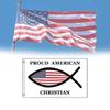 Proud Christian American Flag 3x5 Ft Fish Flag Jesus Christ Religious Usa Symbol