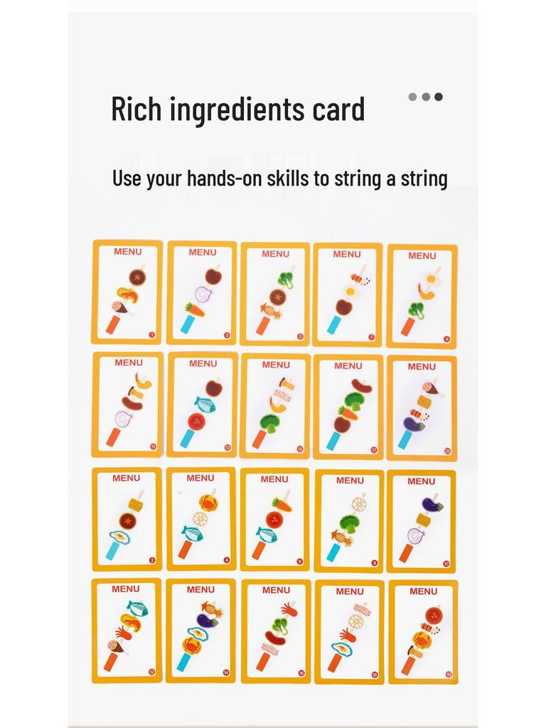 Детский деревянный игровой кухонный набор для игр через границу: Многофункциональная имитация решетки для барбекю для ролевых игр и обучения родителей и детей