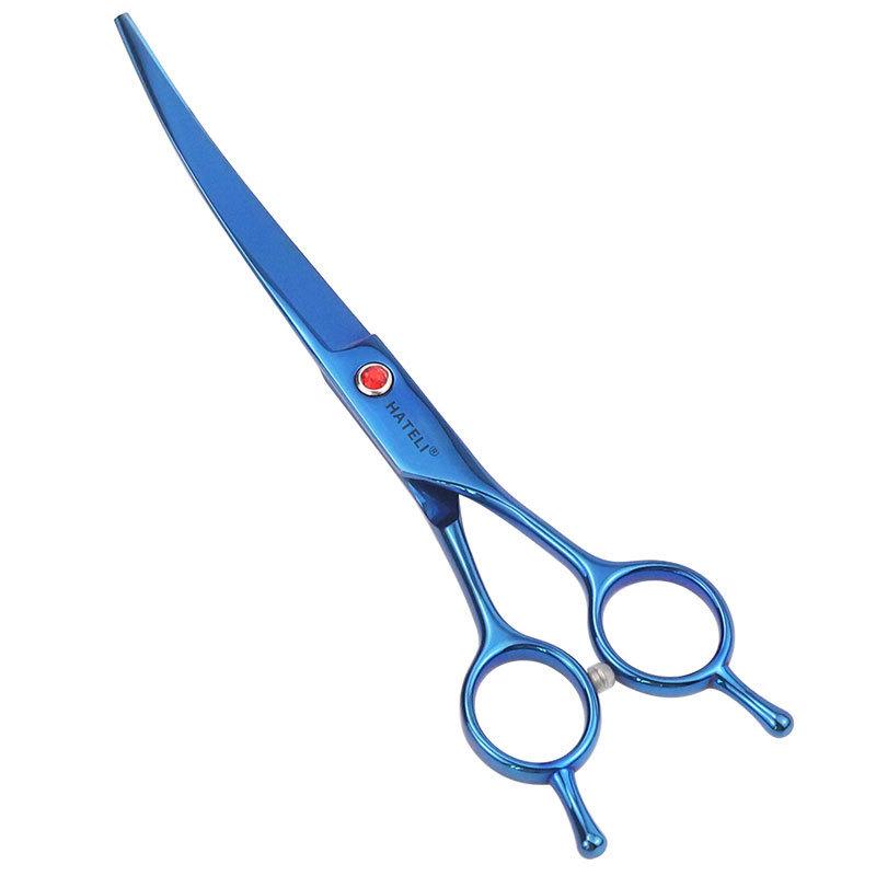7.0 inch Professional Pet Grooming Scissors Fishbone Teeth Straight/Curved Thinning Scissor for Dogs Pet Groomer Tools Products