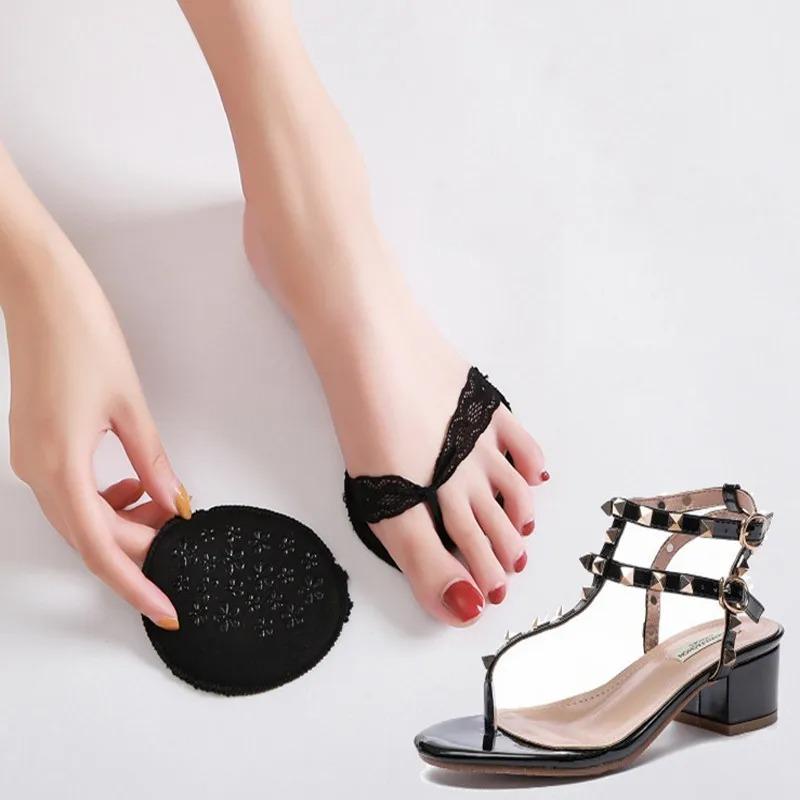 1 Pair Invisible Half Size Forefoot Cushion Women's High Heels Anti-slip Foot Protectors Soft and Durable Insoles Reduce Pain