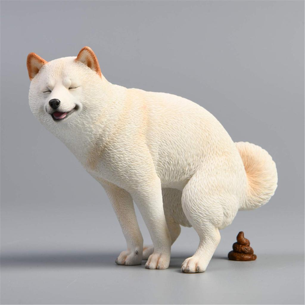 Size Shiba Inu Cute Funny Dog Animal Realistic Figure Plastic Model Toy Model Resin Premium Original Statue Painted Finished Product Dog Lover
