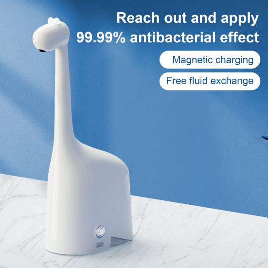 Yousheng Soap Dispenser Smart Indicators Touchless Giraffe Design 15-Second Timer for Handwashing Habit Refillable Countertop Soap Dispenser