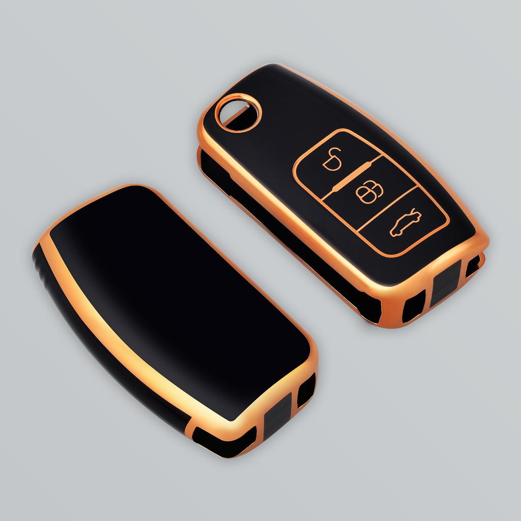 XFVD7 Tpu Car Key Case Cover For For Ford Focus 2 MK2 Fiesta Mondeo Galaxy Falcon Territory Ecosport Kuga Escape Key Fob Case Keychain