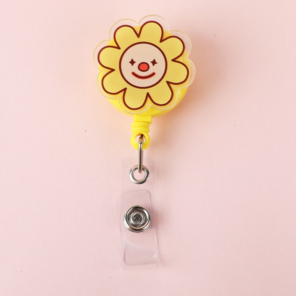 New Cute Silicone Fruits Avocado Retractable Pull Badge Reel ID Lanyard Name Tag Card Badge Holder Reels