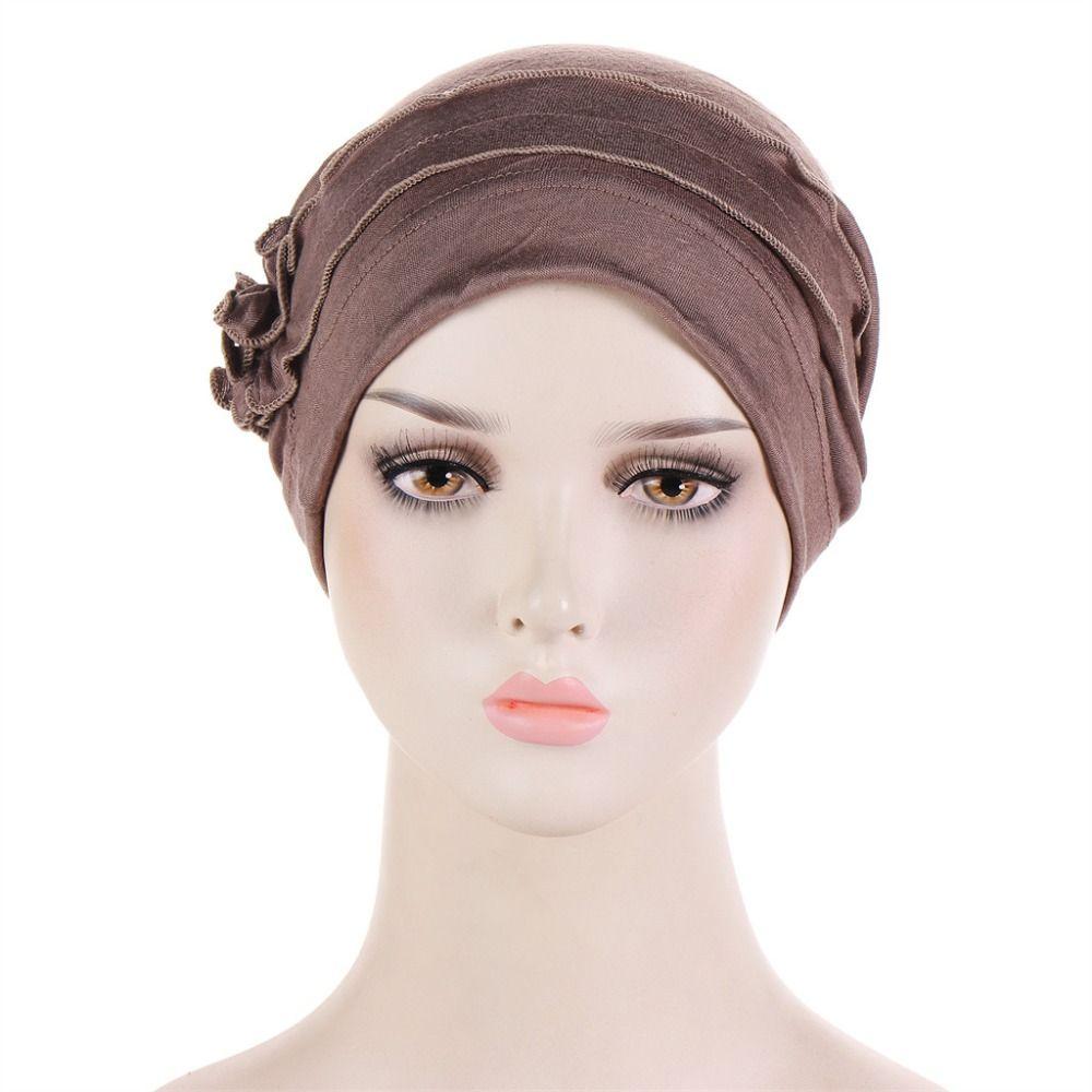 Muslim Scarf Cap Softness Cancer Chemo Beanies Cap Turban Hats Women Hijab Headwrap Headwear