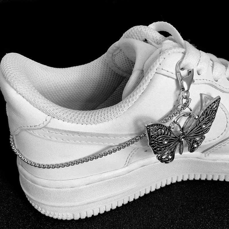 Двойной слой жемчуга сердце цепь пряжки для обуви украшения холст доска обувь аксессуары креативная мода простая обувь ювелирные изделия