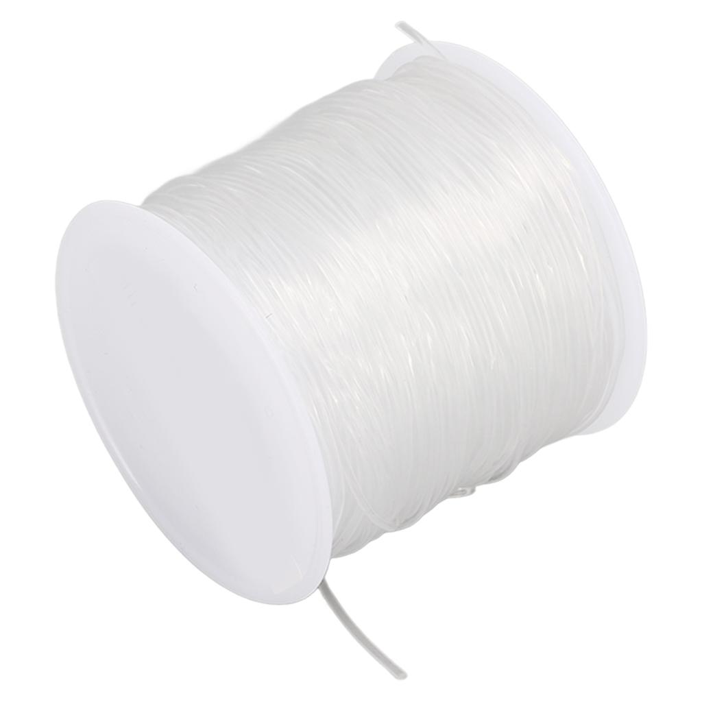 1.2mm Crystal Line String DIY Handcraft Transparent Elastic Round Clear Elastic String with 2 Beads