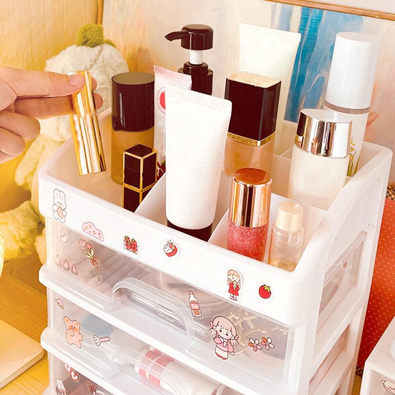 1 шт. Коробка для хранения, удобная полка для хранения, вместительный ящик, стильный прекрасный настольный органайзер для косметики, настольный макияж