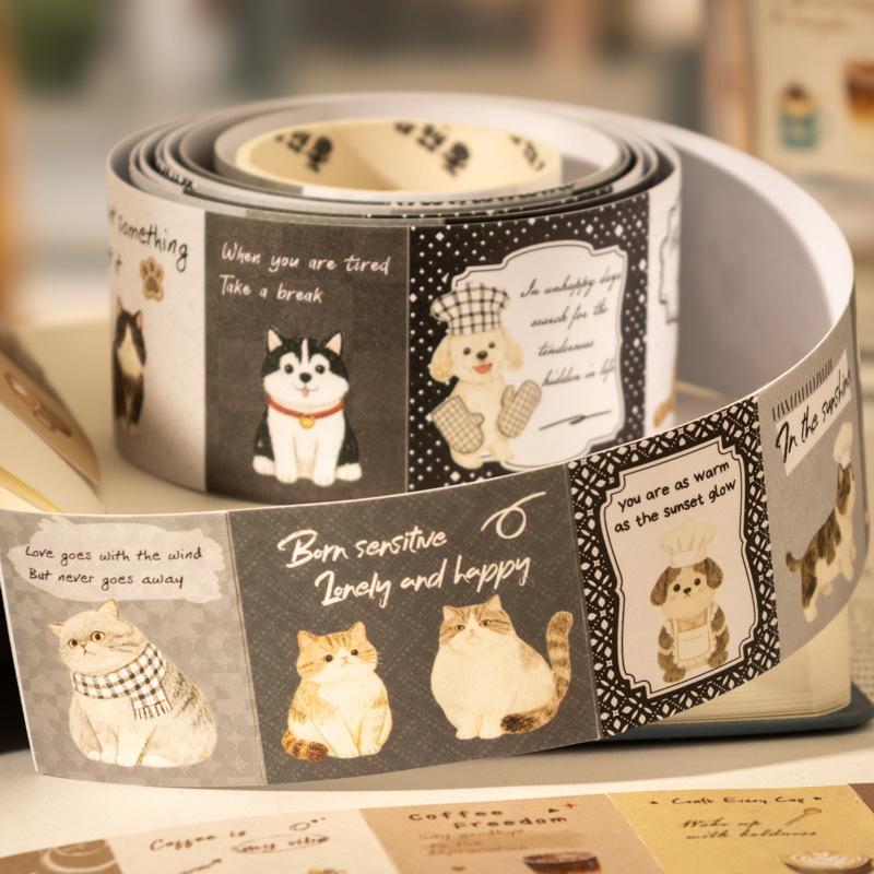 6 шт. Клейкие ленты для DIY-декора Японские Послеобеденный Медленный Ритм Ваcи Ленты Маскировочные Ленты наклейки канцелярские товары