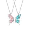 Colorful Butterfly Friendship Necklace Set for Women - Elegant Two-Piece Design