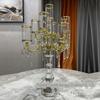 Nine-Head Crystal Wedding Candlestick - European Style Decor for Model Rooms and Candlelight Dinners
