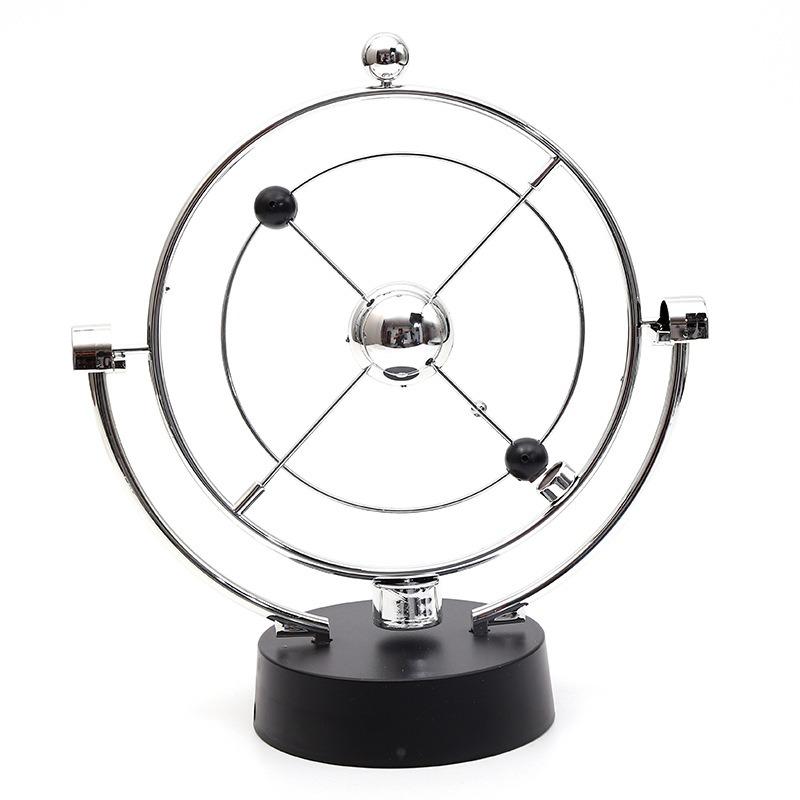 Celestial Orbital Asteroid Rotation Perpetual Motion Swing - Newton Pendulum Model Office Desktop Decor Kinetic Globe Toy