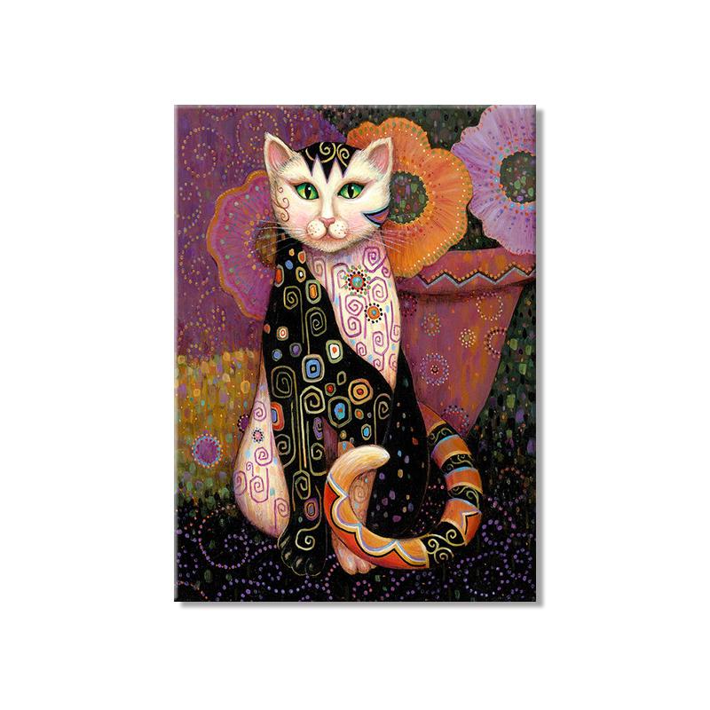 Густав Климт известные произведения искусства холст плакаты и принты с изображением кота ретро настенные художественные картины с животными для гостиной, украшения детской комнаты