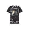 Oil Painting Print Marble Short Sleeve T-Shirt Unisex Tops Gray OMAA004S160910139988