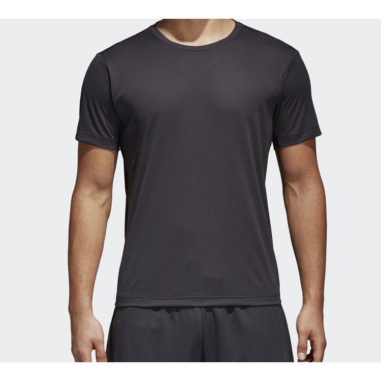 Adidas Спортивная футболка с коротким рукавом с логотипом, мужские топы, черный CE0818
