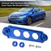 Universal 14cm Aluminum Alloy Battery Tie Down Fasten Bar Bracket 3 Holes (Blue)