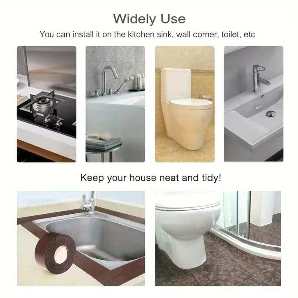 Уплотнительная лента ПВХ, Лента-герметик, Самоклеящаяся лента, Водонепроницаемая лента для края столешницы