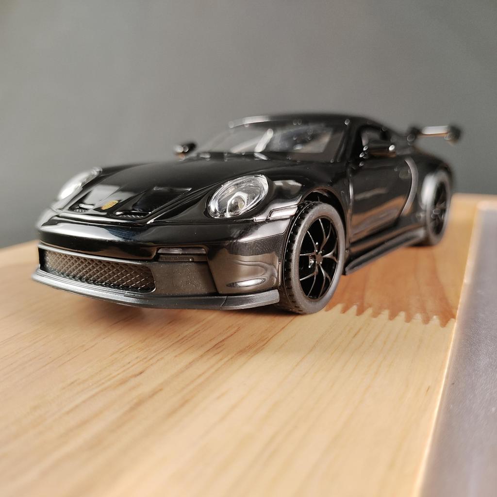 1/32 Porsche 911 GT3 RS Металлическая литая модель гоночного автомобиля Коллекция Хобби Декоративные Миниатюрные Украшения Звук Свет Игрушка Подарок для Друзей