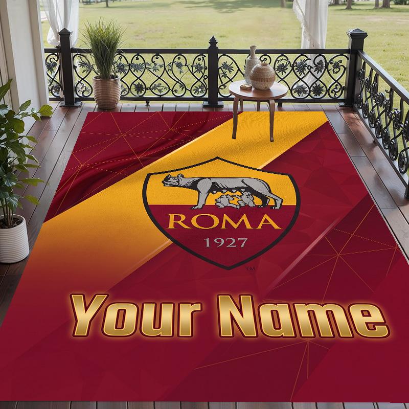 Custom Text Printed Rug AS Roma Non Slip Floor Carpet For Home Room Decor