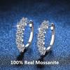 Real 925 Sterling Silver Earring 3 CT Single Diamond 0.3 Carat 4mm Mossonite Stud Earring D Color VVS1 Lab Diamond Women Jewelry