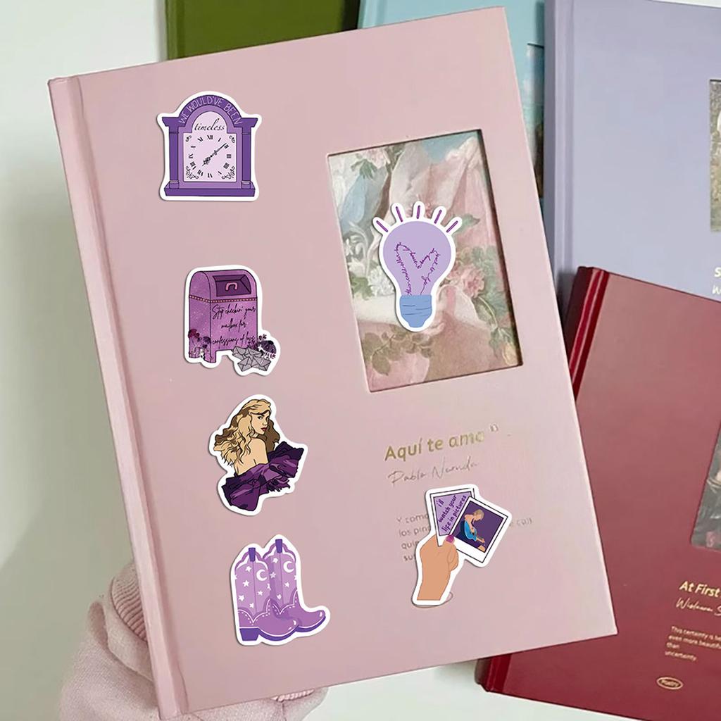 50 Наклеек для музыкальных альбомов, для багажа, гитары, самоката, чехла для телефона, для чашки с водой