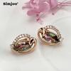 SIMJOO Rose Gold Ladies Fashion Zircon Earrings