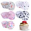 100 шт. цветная чашка для печенья, не легко деформируемая, безопасная стильная бумажная чашка для кексов для торта для кухни